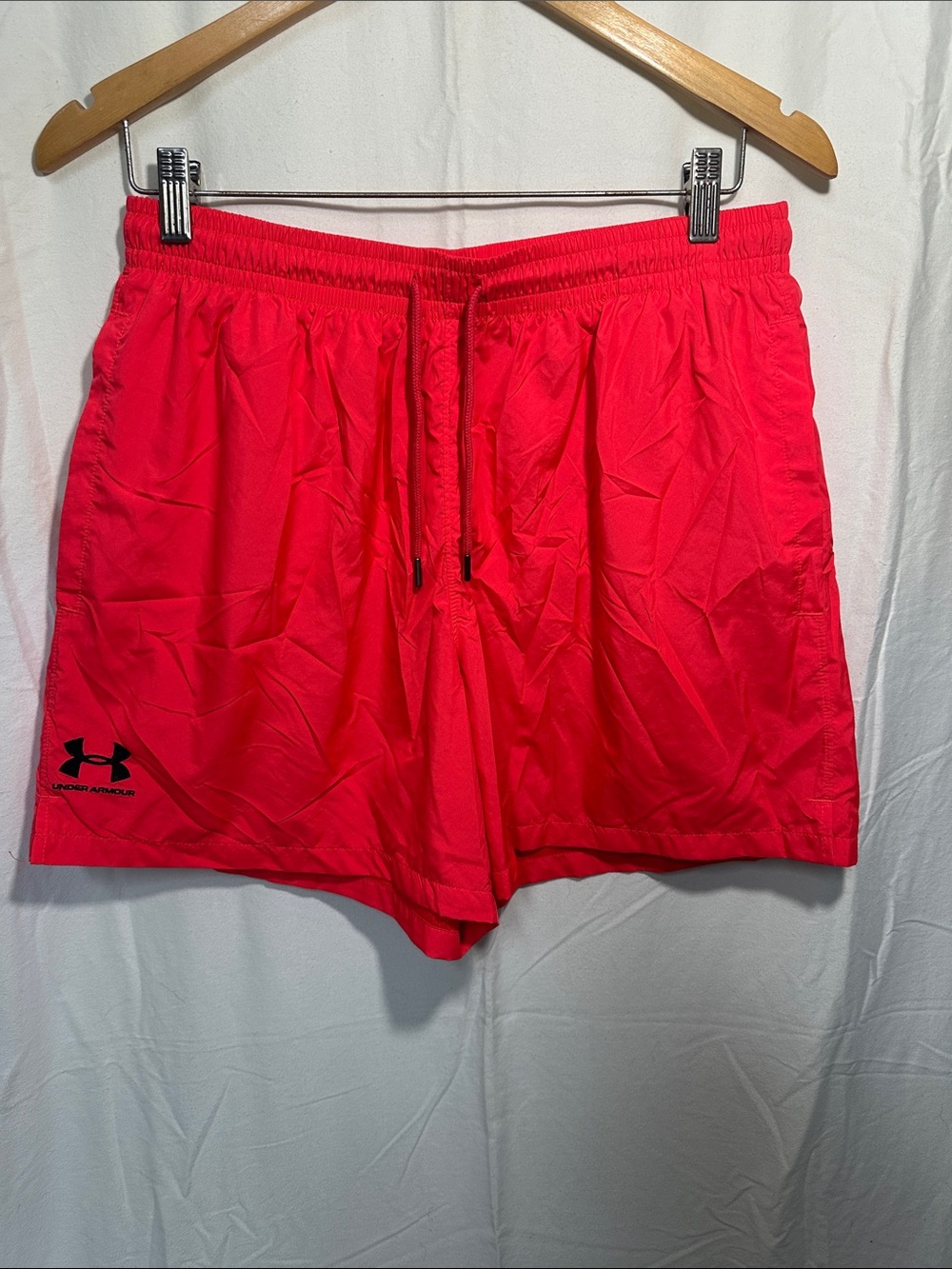 Under Armour Men’s Neon Red Athletic Shorts